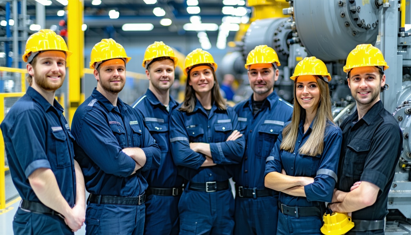 Manufacturing team receiving HR support